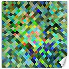 Pixel Pattern A Completely Seamless Background Design Canvas 16  X 16   by Nexatart