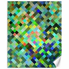 Pixel Pattern A Completely Seamless Background Design Canvas 11  X 14   by Nexatart