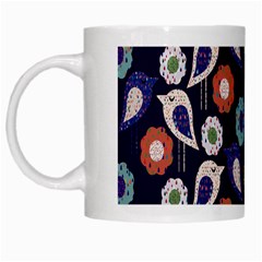 Cute Birds Seamless Pattern White Mugs by Nexatart