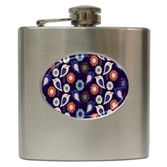 Cute Birds Seamless Pattern Hip Flask (6 Oz) by Nexatart