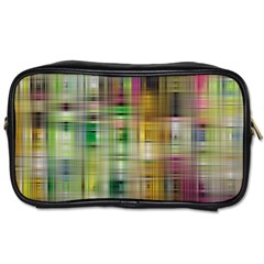 Woven Colorful Abstract Background Of A Tight Weave Pattern Toiletries Bags by Nexatart