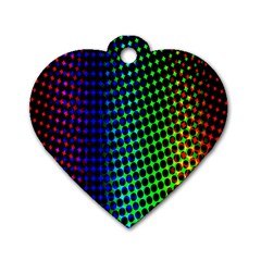 Digitally Created Halftone Dots Abstract Dog Tag Heart (two Sides) by Nexatart