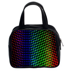 Digitally Created Halftone Dots Abstract Classic Handbags (2 Sides) by Nexatart