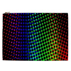 Digitally Created Halftone Dots Abstract Cosmetic Bag (xxl)  by Nexatart