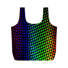 Digitally Created Halftone Dots Abstract Full Print Recycle Bags (m)  by Nexatart