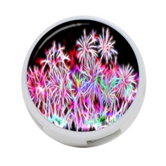 Fractal Fireworks Display Pattern 4-port Usb Hub (two Sides)  by Nexatart