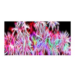 Fractal Fireworks Display Pattern Satin Wrap by Nexatart