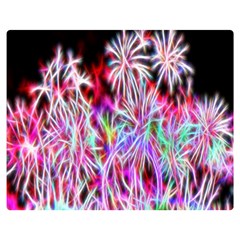 Fractal Fireworks Display Pattern Double Sided Flano Blanket (medium)  by Nexatart