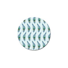 Background Of Beautiful Peacock Feathers Golf Ball Marker by Nexatart