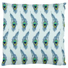 Background Of Beautiful Peacock Feathers Large Cushion Case (two Sides)