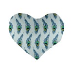 Background Of Beautiful Peacock Feathers Standard 16  Premium Heart Shape Cushions Front