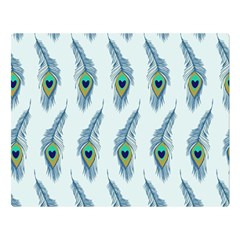 Background Of Beautiful Peacock Feathers Double Sided Flano Blanket (large)  by Nexatart