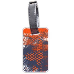 Dark Blue Red And White Messy Background Luggage Tags (one Side)  by Nexatart