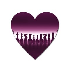 Chess Pieces Heart Magnet by Valentinaart