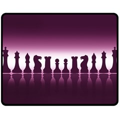 Chess Pieces Fleece Blanket (medium)  by Valentinaart