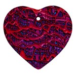 Plastic Mattress Background Heart Ornament (Two Sides) Back