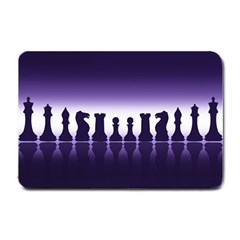 Chess Pieces Small Doormat  by Valentinaart