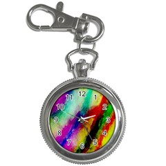 Colorful Abstract Paint Splats Background Key Chain Watches by Nexatart