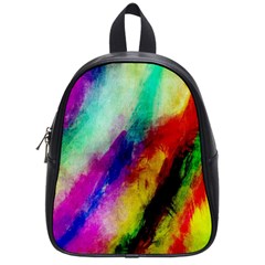 Colorful Abstract Paint Splats Background School Bags (small)  by Nexatart