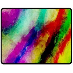 Colorful Abstract Paint Splats Background Double Sided Fleece Blanket (medium) 