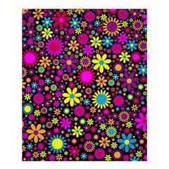 Bright And Busy Floral Wallpaper Background Shower Curtain 60  X 72  (medium)  by Nexatart