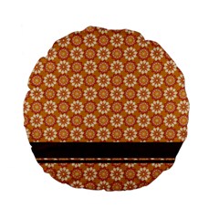 Floral Seamless Pattern Vector Standard 15  Premium Flano Round Cushions