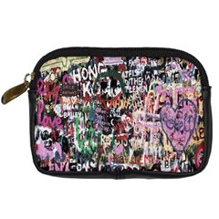 Graffiti Wall Pattern Background Digital Camera Cases by Nexatart