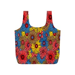 Background With Multi Color Floral Pattern Full Print Recycle Bags (s)  by Nexatart