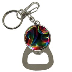 Abstract Rainbow Twirls Button Necklaces by Nexatart