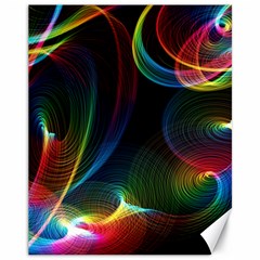 Abstract Rainbow Twirls Canvas 11  X 14  