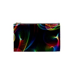 Abstract Rainbow Twirls Cosmetic Bag (small)  by Nexatart