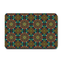 Seamless Abstract Peacock Feathers Abstract Pattern Small Doormat  by Nexatart