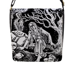 Vampire  Flap Messenger Bag (l)  by Valentinaart