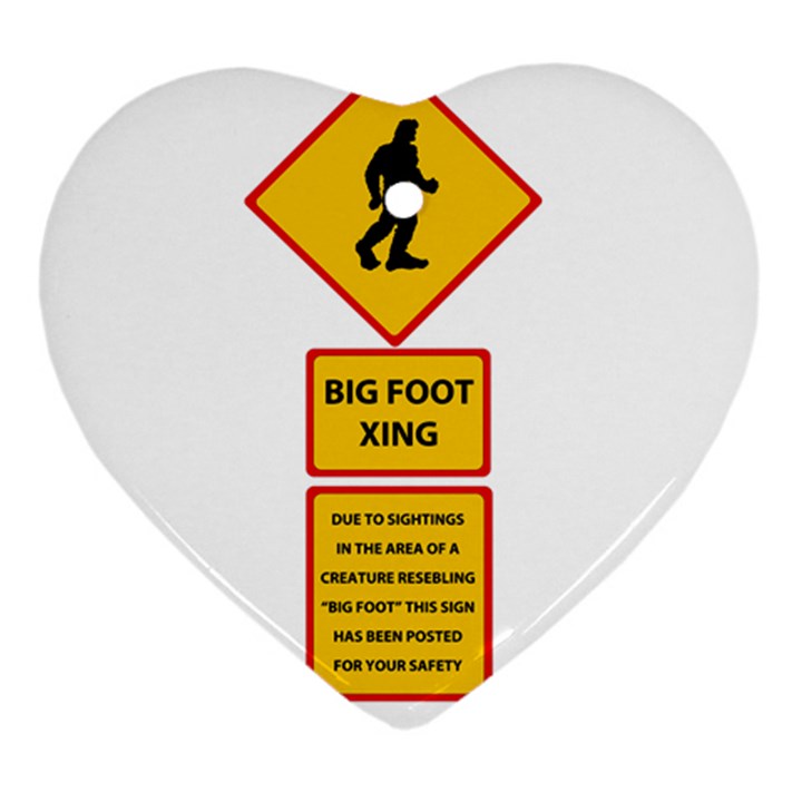 Bigfoot Ornament (Heart)