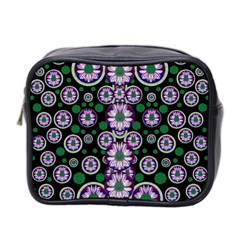 Fantasy Flower Forest  In Peacock Jungle Wood Mini Toiletries Bag 2-side by pepitasart