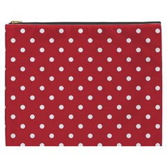 Red Polka Dots Cosmetic Bag (xxxl)  by LokisStuffnMore