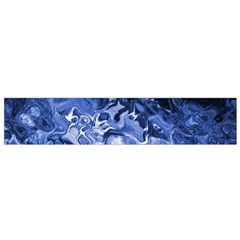 Blue Waves Abstract Art Flano Scarf (small)