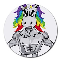 Angry Unicorn Round Mousepads