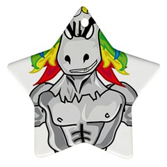 Angry Unicorn Ornament (star) by KAllan