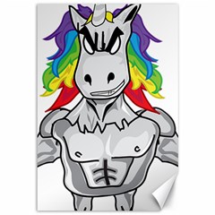 Angry Unicorn Canvas 12  X 18   by KAllan