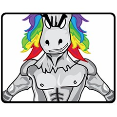 Angry Unicorn Fleece Blanket (medium) 