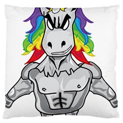 Angry Unicorn Large Cushion Case (one Side) by KAllan