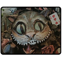 Cheshire Cat Double Sided Fleece Blanket (medium)  by KAllan