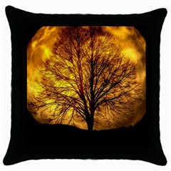 Moon  Throw Pillow Case (black) by KAllan