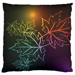 Beautiful Maple Leaf Neon Lights Leaves Marijuana Standard Flano Cushion Case (one Side)