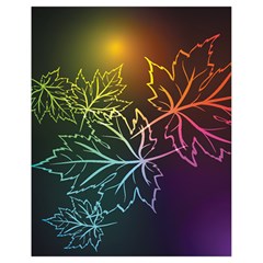 Beautiful Maple Leaf Neon Lights Leaves Marijuana Drawstring Bag (small)