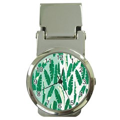 Banana Leaf Green Polka Dots Money Clip Watches