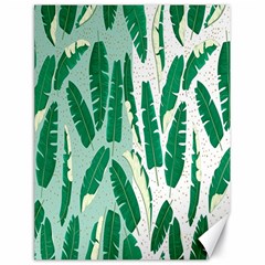 Banana Leaf Green Polka Dots Canvas 18  X 24  