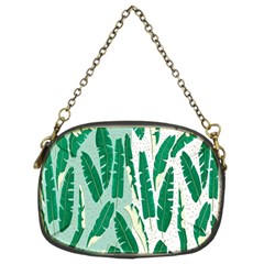 Banana Leaf Green Polka Dots Chain Purses (two Sides)  by Mariart