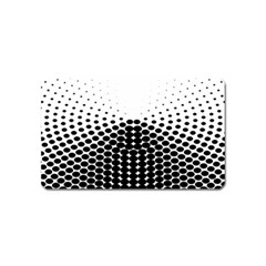 Black White Polkadots Line Polka Dots Magnet (name Card) by Mariart